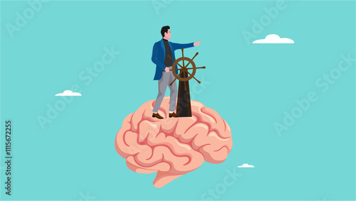 self control or leadership mindset, wisdom to determine business decisions or guide them in the right direction, business leaders control the steering wheel in the human brain