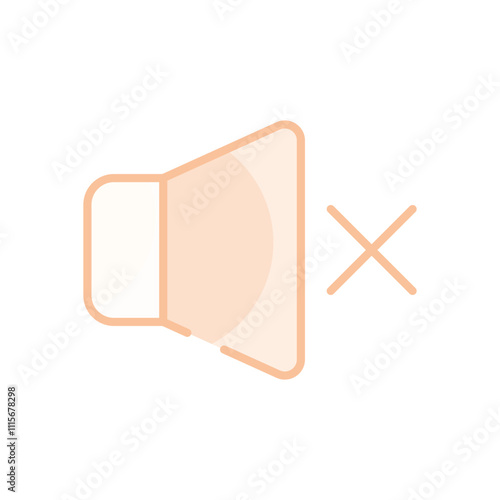 Mute vector icon