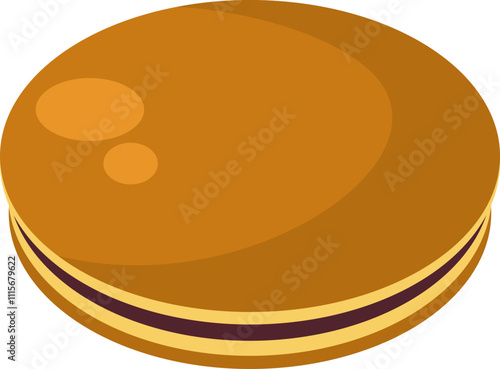 Stylized Illustration of a Sweet Dessert