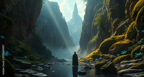 Mystical Valley Explorer with Towered Peak