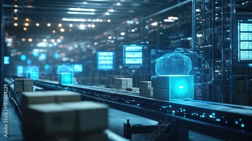 Wallpaper Mural AI-Powered Warehouse:  The Future of Logistics Torontodigital.ca