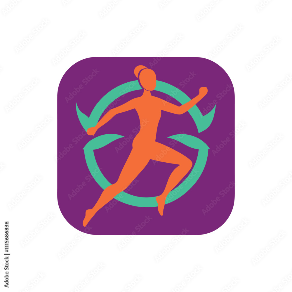 Obraz premium Cute sports logo vector illustration