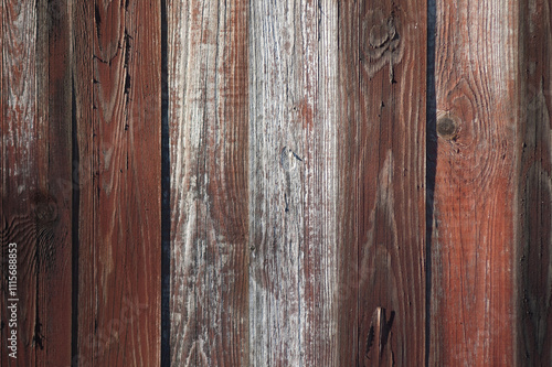 The photo shows the structure of old wooden boards