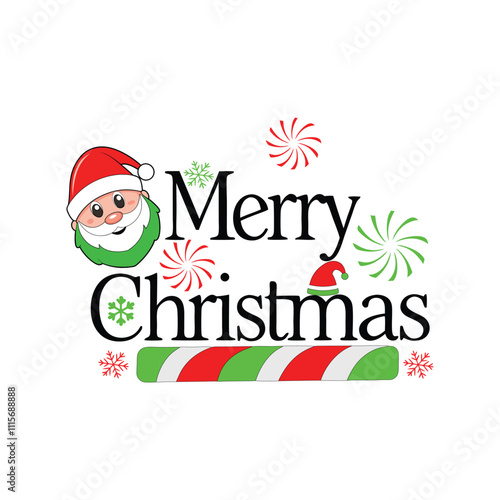 Merry Christmas typography vector illustration