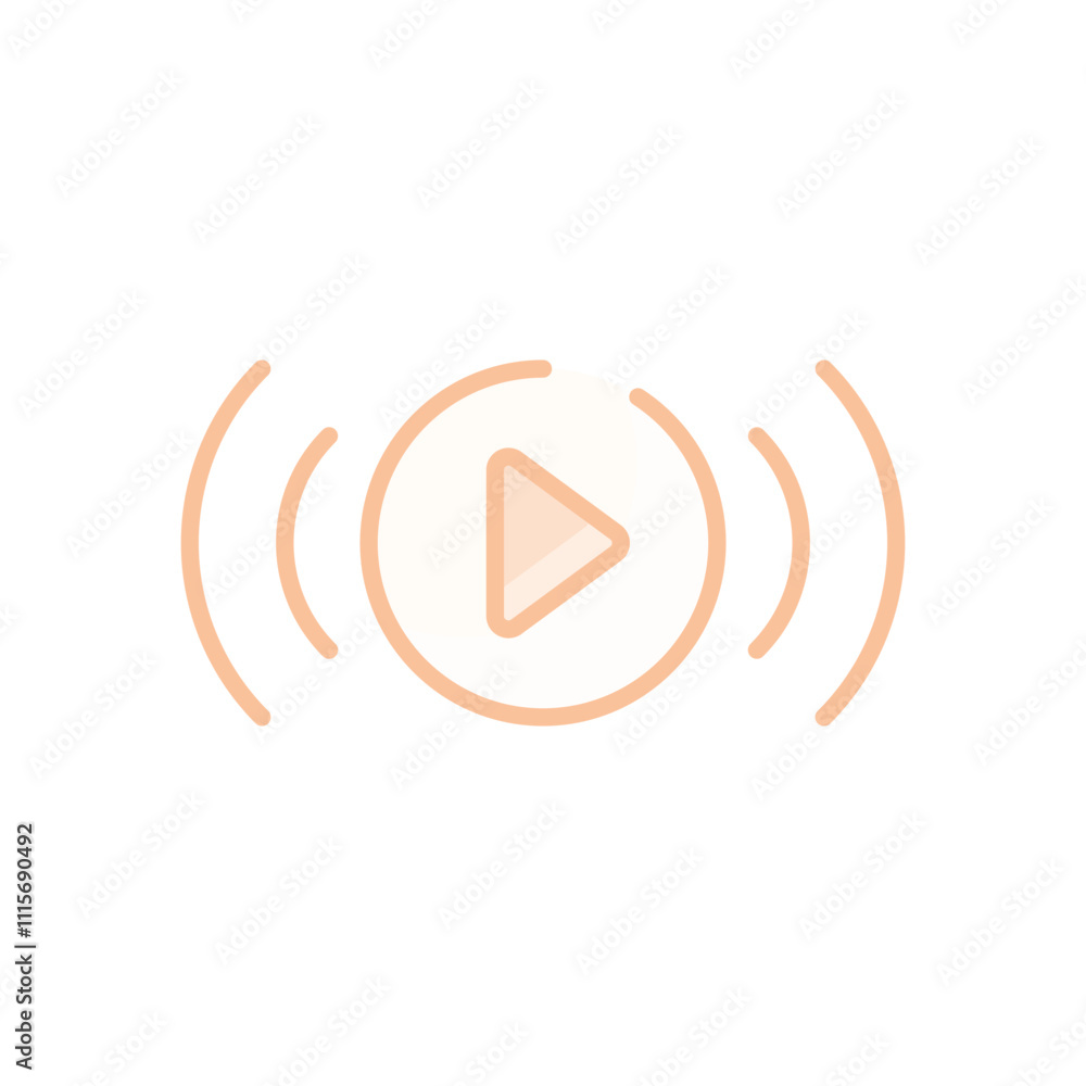 Fototapeta premium Live Streaming vector icon