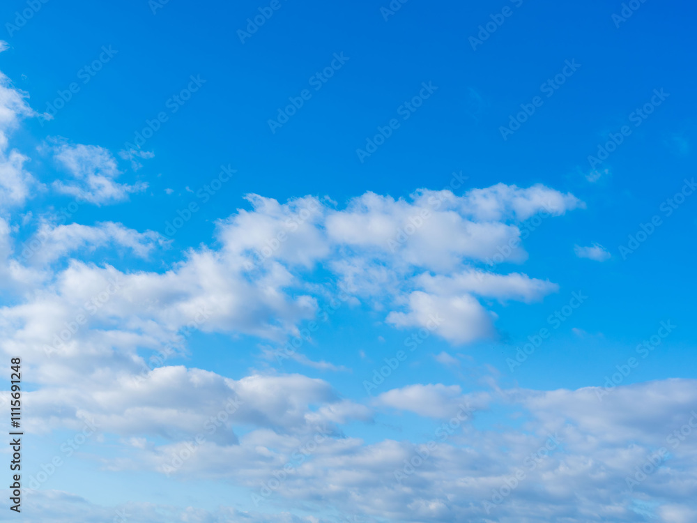 Fototapeta premium 冬の青空と白い雲04