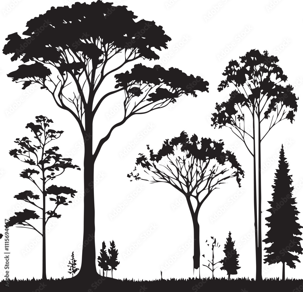 Obraz premium set of trees