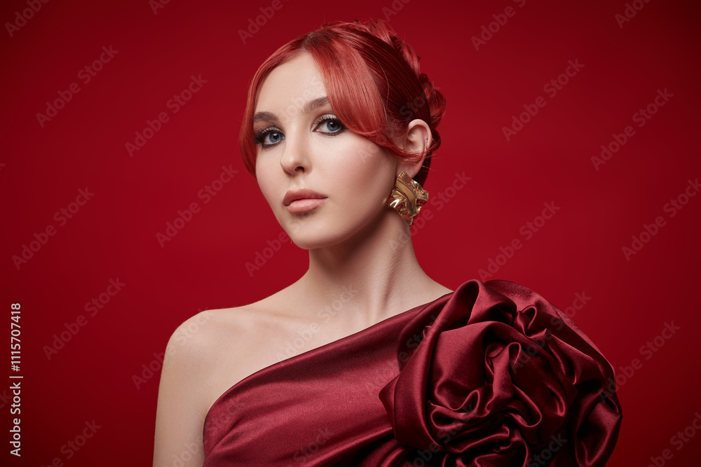 Fototapeta premium evening makeup and hair
