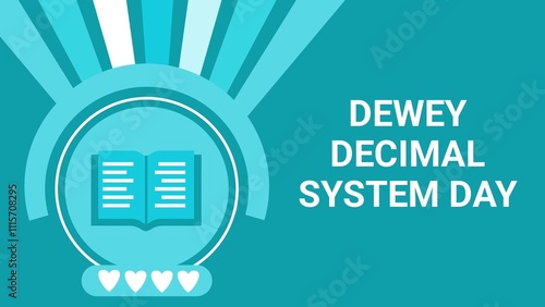 Dewey Decimal System Day web banner design illustration 