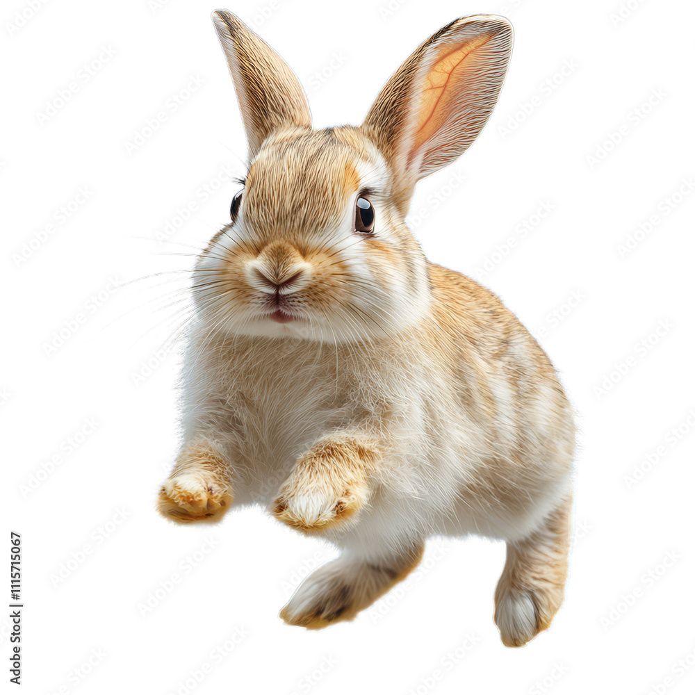 Fototapeta premium A rabbit on a transparent background.