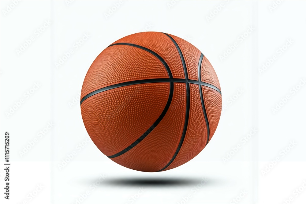 Obraz premium An orange basketball isolated on a white background.