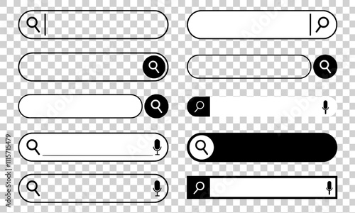 Search Bar for ui. title border. search bar icon. Collection of search bar