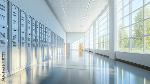 Empty school hallway, a silent testament to the passage of time and the fleeting nature of youth, where memories of laughter and learning linger in the air, waiting to be rediscovered.