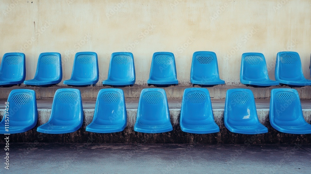Naklejka premium Empty Seats in a Stadium