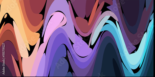Aesthetic random color background, abstract mixed color background, psychedelic style, colorful wavy background