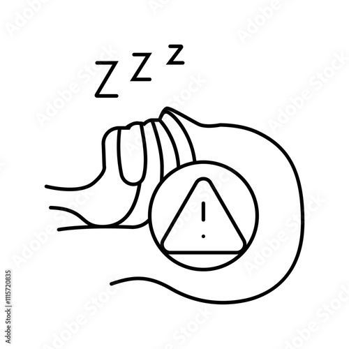 obstructive sleep apnea obesity overweight line icon vector. obstructive sleep apnea obesity overweight sign. isolated contour symbol black illustration