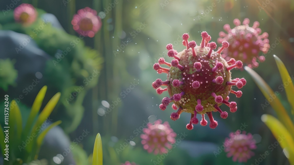 Three Dimensional Model of viruses on earth Three Dimensional Model of viruses on earth