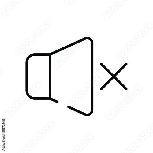 Mute vector icon