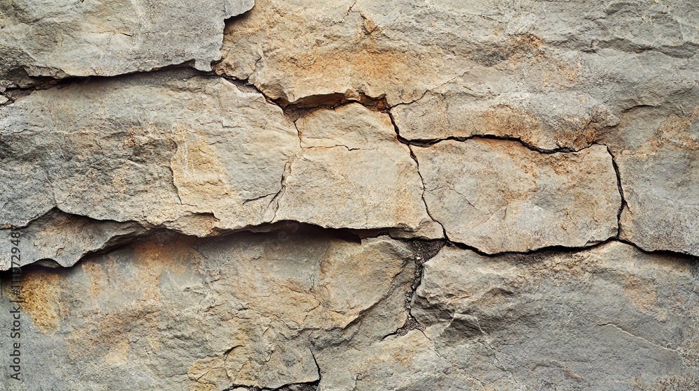Obraz premium Close-up of a weathered, tan, and brown rock formation.