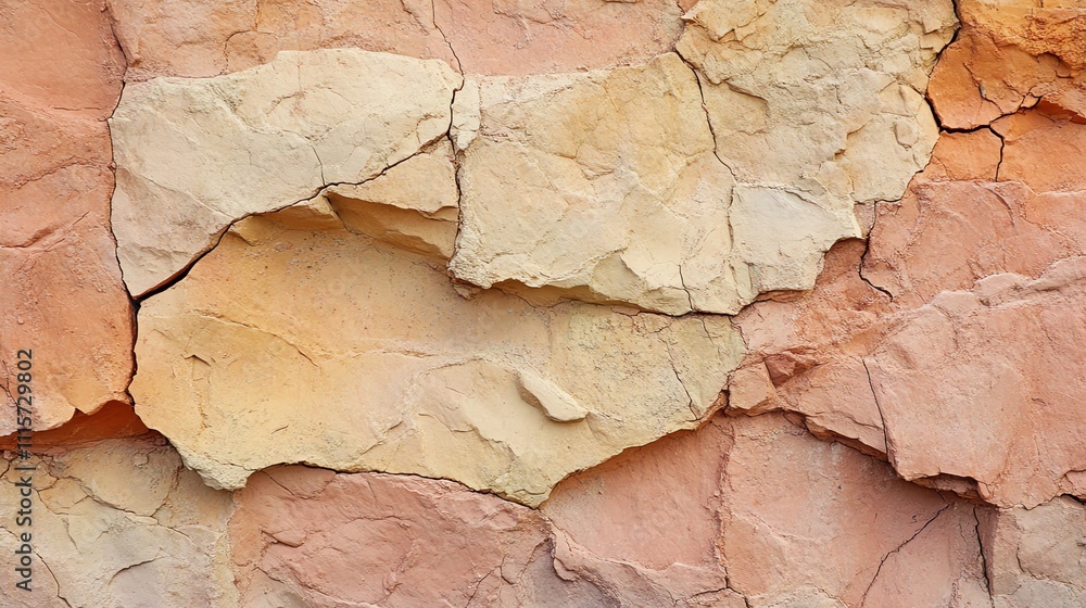 Fototapeta premium Cracked, layered rock formation.