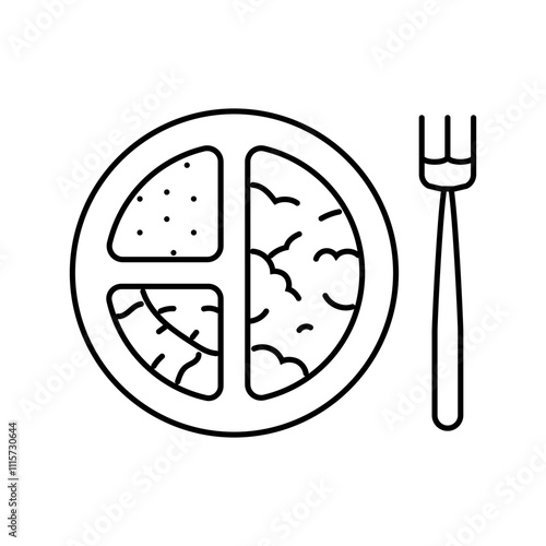 caloric deficit obesity overweight line icon vector. caloric deficit obesity overweight sign. isolated contour symbol black illustration