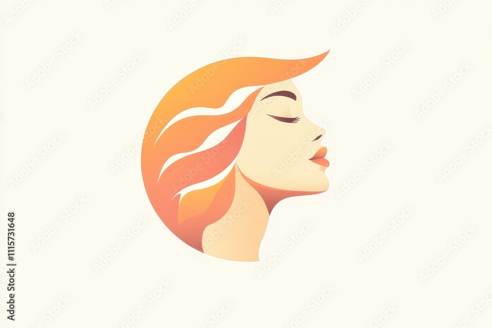 Artistic design of empowering feminine beauty in a minimalist modern aesthetic, isolated on a white background. Artistic design of empowering feminine beauty in a minimalist modern aesthetic, isolated on a white background.
