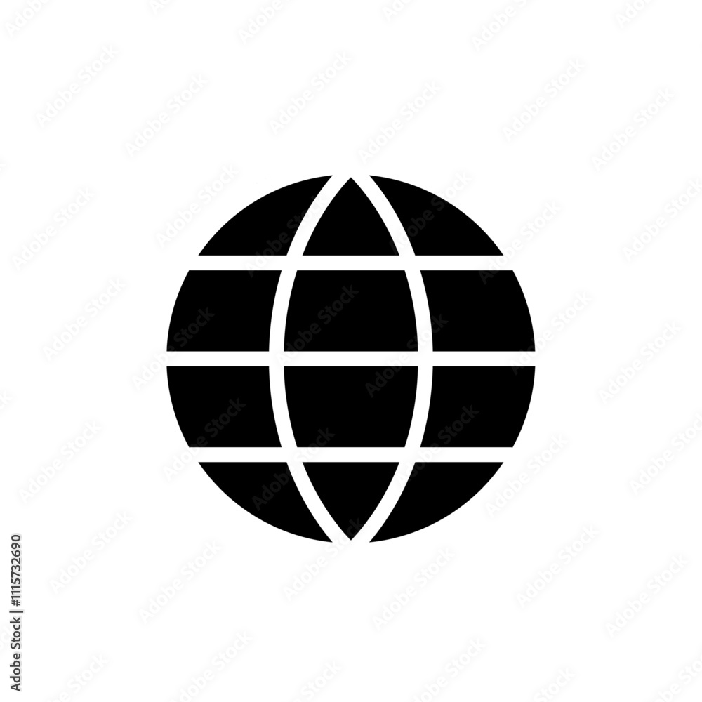 Website globe icon web design in vector Website globe icon web design in vector