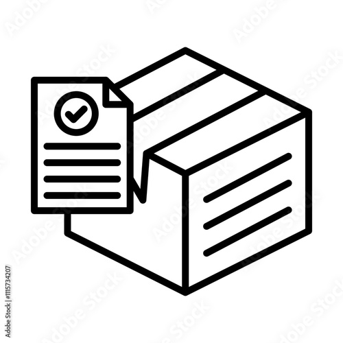 Packing Slip line icon