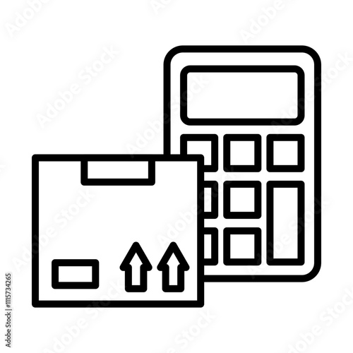 Shipping Calculator line icon