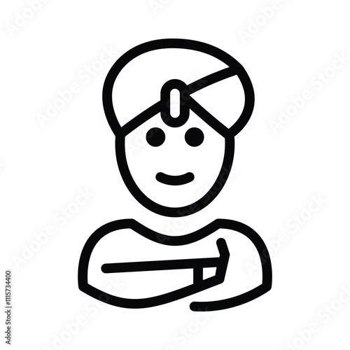 Genie Vector Icon - Magical Wish-Granting Spirit Design