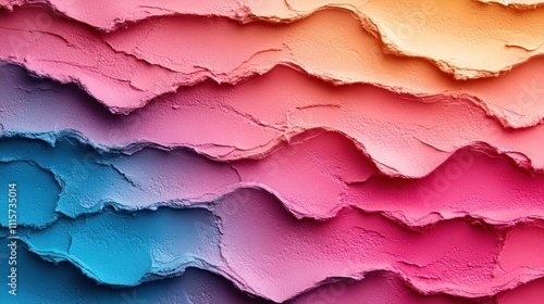 Wallpaper Mural Abstract textured waves in vibrant colors create a dynamic visual. Torontodigital.ca