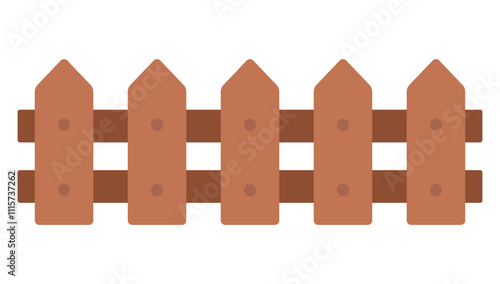 Fence flat icon vector isolated on white background.