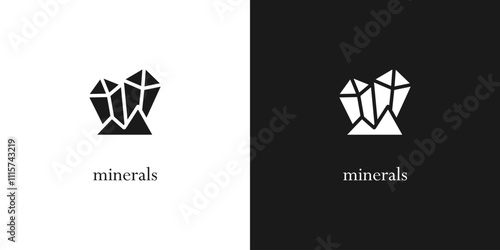 Sapphire crystal black linear and silhouette icons. Thin line sign of gem. Mineral outline pictogram isolated on white, violet transparent background. Vector Icon shape. Crystal simple symbol