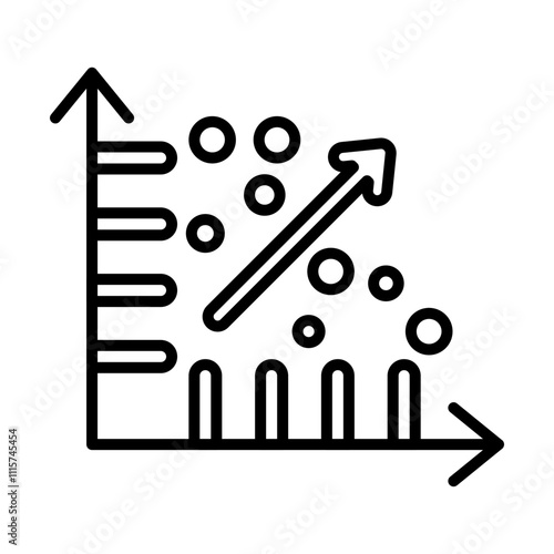 Correlation Matrix line icon