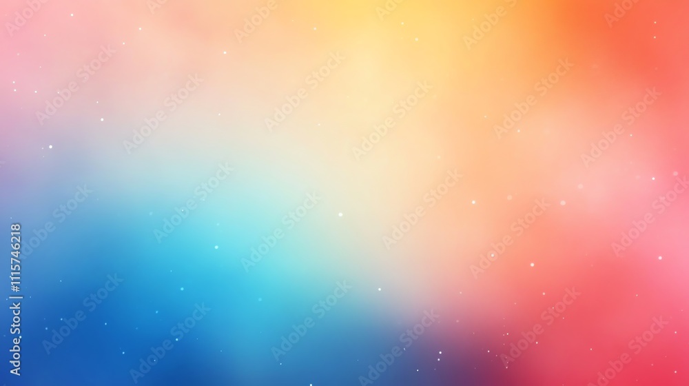 Abstract background with pastel colors and glowing sparkles.