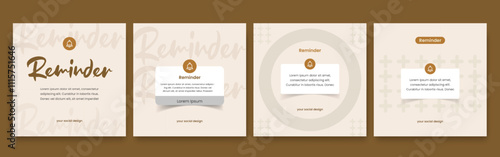 Reminder social media post template design. motivational quotes post web banner