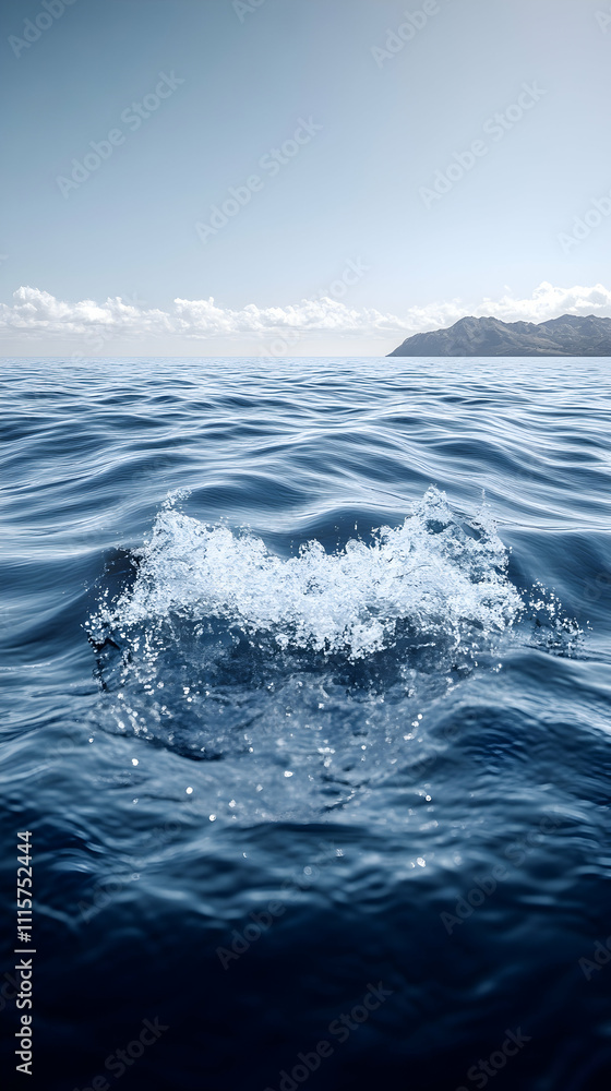 Obraz premium Ocean waves and water splash.
