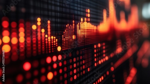 Wallpaper Mural Digital Financial Data Visualization on Screen Torontodigital.ca