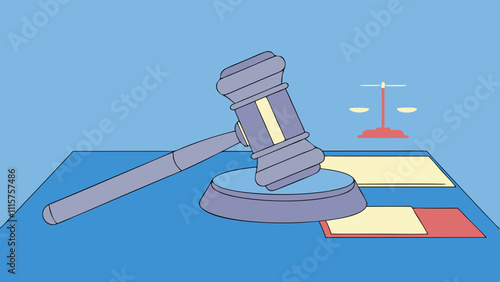 justice gavel and law books