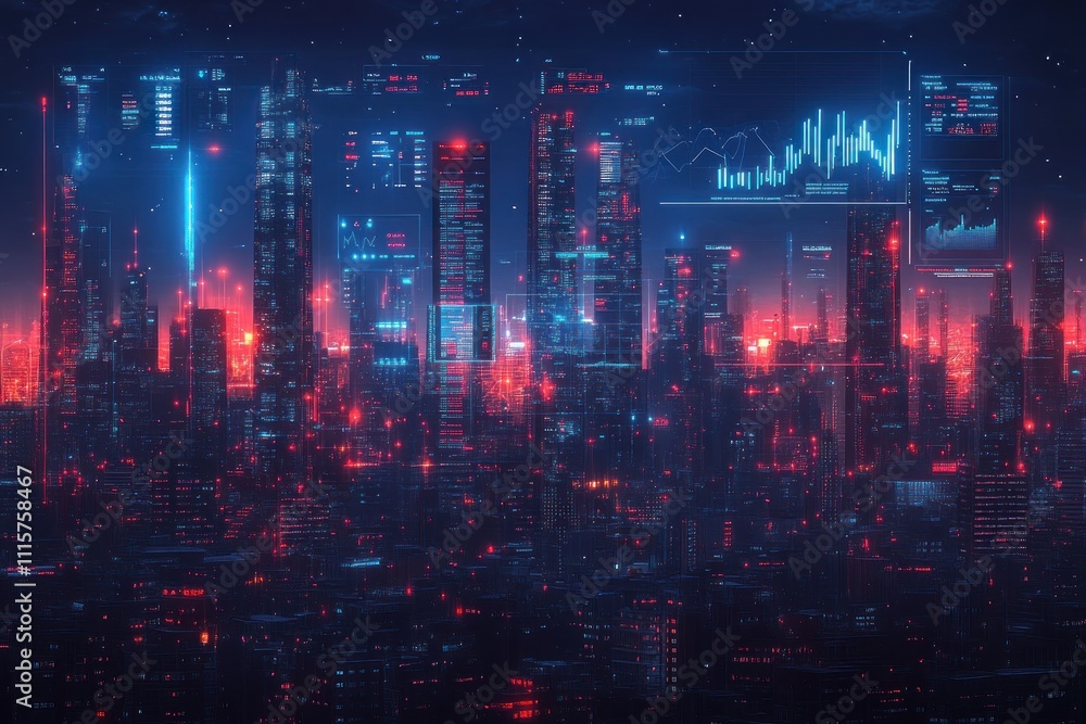 Fototapeta premium Cyberpunk Cityscape