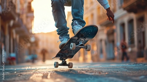 Skateboarding in the City photo