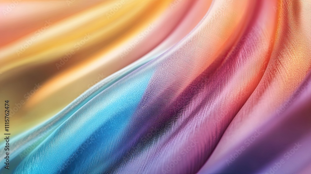 Fototapeta premium Abstract Pastel Fabric Draped in Soft Waves
