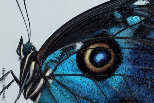 Morpho Godarti: Blue and Beautiful Butterfly with Brightly Colored Wings photo