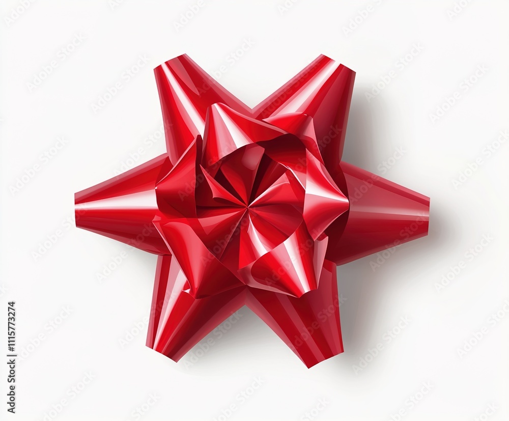 Bow isolated on white background. Vector Christmas red satin ribbon.illustration Bow isolated on white background. Vector Christmas red satin ribbon.illustration