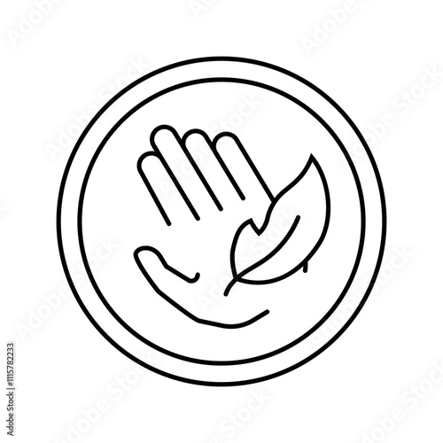 hypoallergenic label product caution line icon vector. hypoallergenic label product caution sign. isolated contour symbol black illustration
