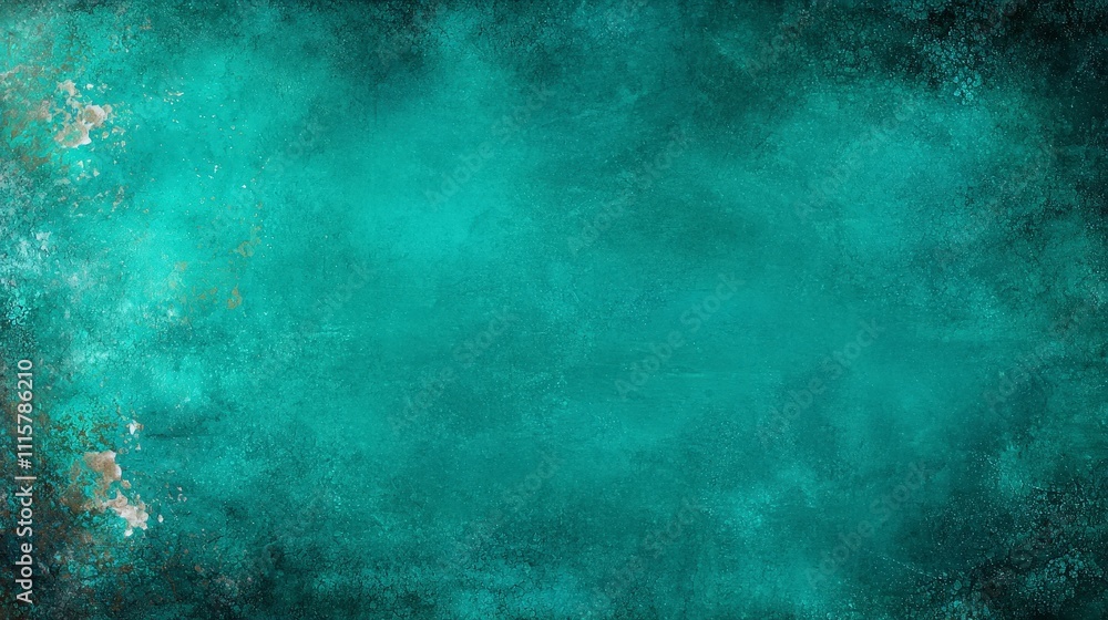 Fototapeta premium Emerald Green Grunge Texture Background Vintage Dark Rustic Aged Overlay