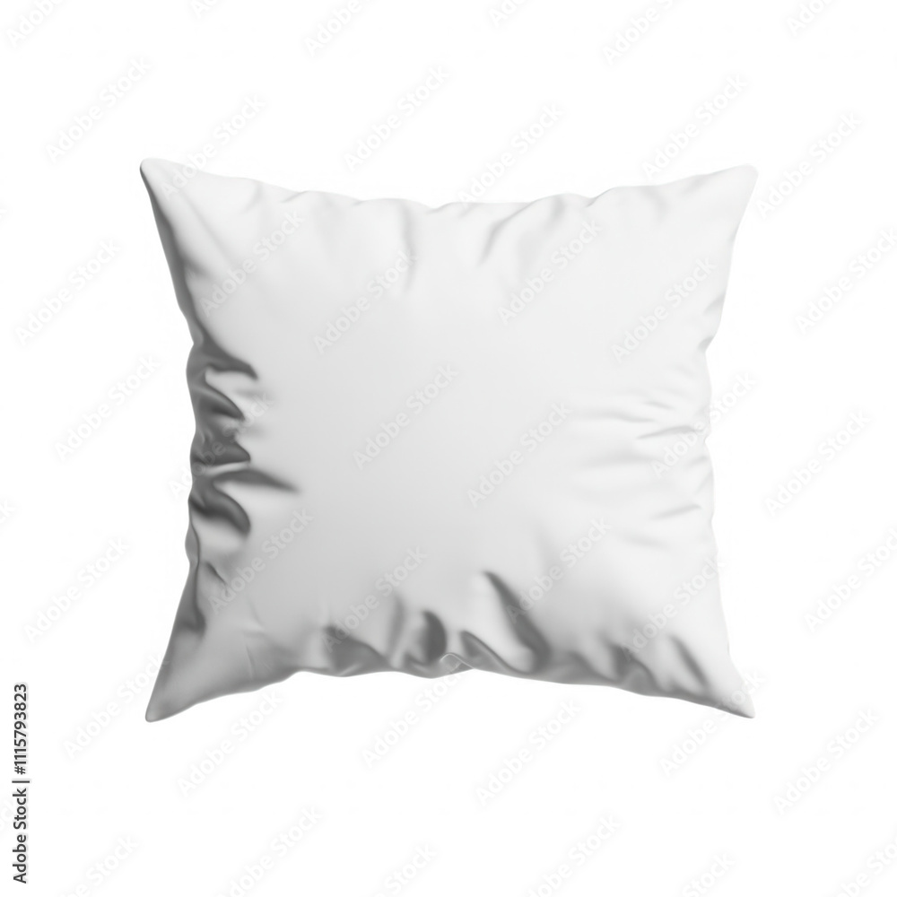 Obraz premium Minimalist white pillow display neutral home decor photography, Transparent background.
