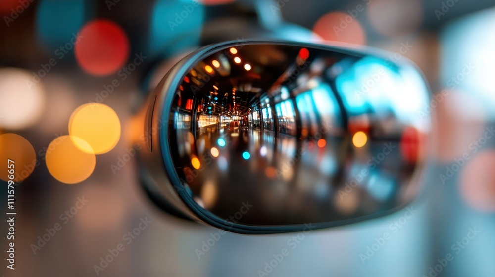 A close-up view of a VR headset reflecting a futuristic, digital environment, capturing the essence of cutting-edge technology and innovative design. A close-up view of a VR headset reflecting a futuristic, digital environment, capturing the essence of cutting-edge technology and innovative design.