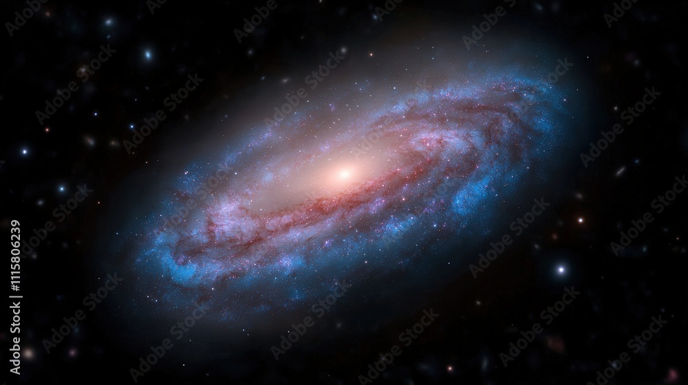 Obraz premium Majestic Spiral Galaxy Cosmic Nebula Stars Space Exploration Astronomy Photo
