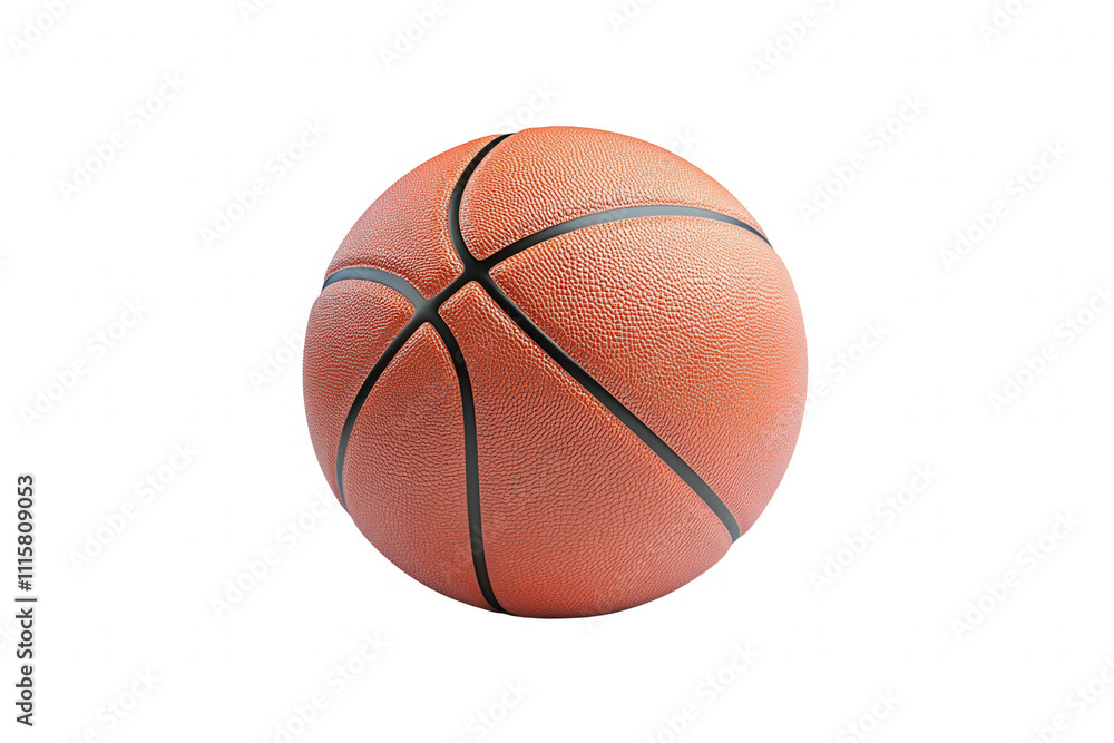 Fototapeta premium Indoor basketball action athleticism in a competitive atmosphere, Transparent background.